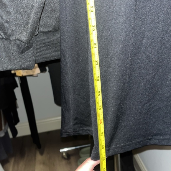 Strapless, black dress with split up the back to the upper thigh 39 inches long - Picture 7 of 9